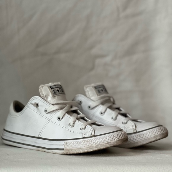 Converse All Star Madison Leather Sneaker Junior Unisex White 654220C Size 3 Low - Picture 10 of 10